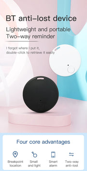 Mini Bluetooth 5.0 Anti-Lost Device GPS Tracker Round Anti-Lost Device Fashion Pet Kid Bag Wallet Tracking Smart Finder Locator