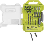 Cordless 1/2 inch Power Drill Driver Bundle with Ryobi Drill (2) 18-Volt Batteries Charger 20 Piece Multipurpose Drill Bit Set