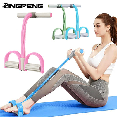 Drawstring Dual Spring Tension Foot Pedals Sit Ups Equipment for Abdominal, Leg Exerciser Trimmer Weight Loss Training Home Gym