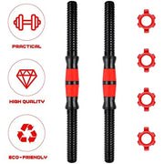 New PVC Dumbbell Bar Home Gym Accessories Durable Barbell Buckle Fitness Equipment Spin-Lock Collars Threaded Dumbbell Handles