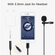 Lavalier Live Mini Microphone Recording Device Little Bee for iPhone iPad Xiaomi Android Smartphone DSLR Camera PC Notebook