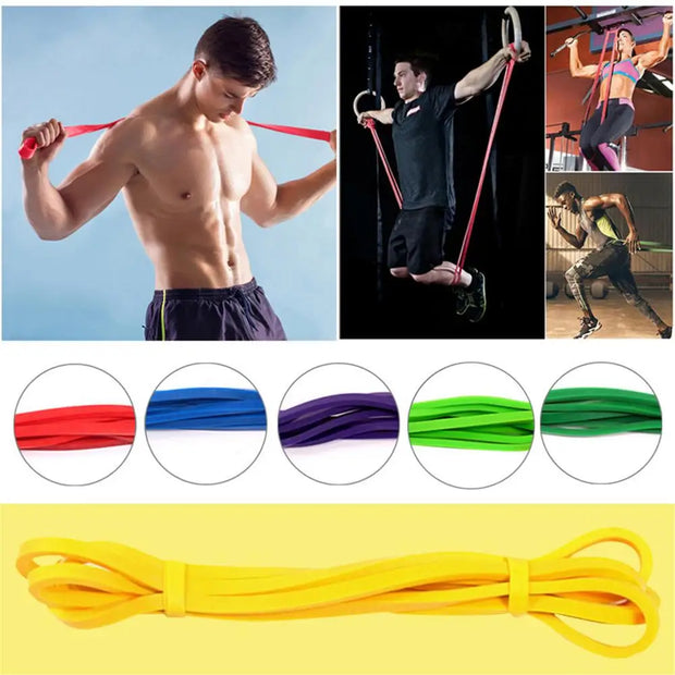 Elastic Rubber Fitness Body Building Resistance Bands Home Training Gym Exercise Power Strength Gym Exercise Sport Equipment