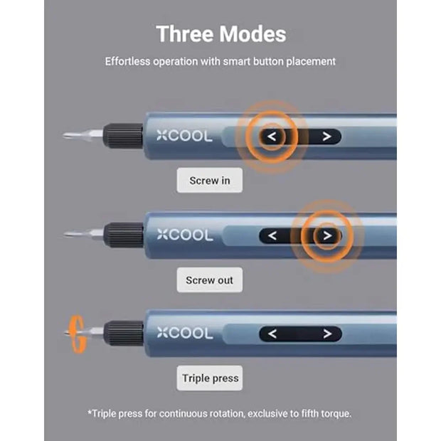 52-in-1 Electric Precision Screwdriver Set with Drill Bits 5 Torque Settings Magnetic Case Pry Bar Flat Tweezers Power Display