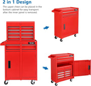 Tool Chest, Tool Storage Cabinet with Adjustable Shelf, Mechanic Toolbox for Garage and Repair Shop,5-Drawer Rolling Cabinet