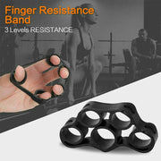 4Pack Finger Hand Grip Strength Set Trainer Gripper Ring Strengthener Adjustable Gym Therapy Forearm Trainer Exerciser Black