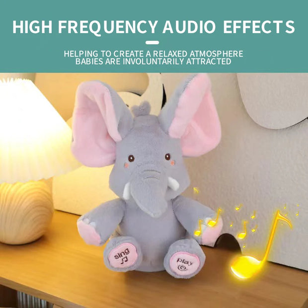 Animated Elephant Toys Plush Singing Elephant with Ears Moving Electric Plush Toy Cute Elephant Stuffed Animal Toy for Baby Gift