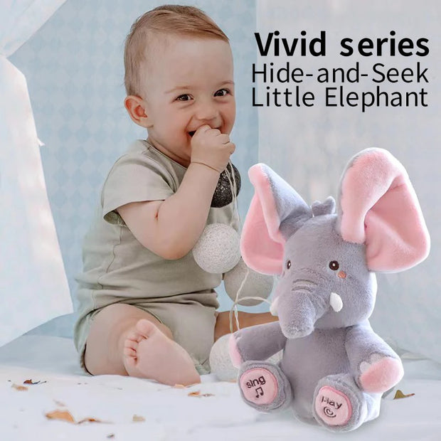 Animated Elephant Toys Plush Singing Elephant with Ears Moving Electric Plush Toy Cute Elephant Stuffed Animal Toy for Baby Gift