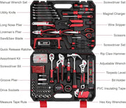 218-Piece Household  Kit, Repair Set, for Homeowner, Plier, Screwdriver , Socket and Toolbox Stor