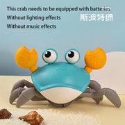 Cute Sensing Crawling Crab Baby Toys Interactive Walking Dancing with Music Automatically Avoid Obstacles Toys for Kids Toddler