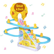 Duckling Electronic Assembly Ladder Track Toy Light Music Slide Track Roller Coaster Toy Children's Education Fun Toy Gift