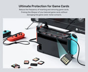 Unitek Switch Game Card Reader with Wireless Remote Control for Nintendo Switch OLED Docking Station to HDMI RJ45 PD 100W Charge