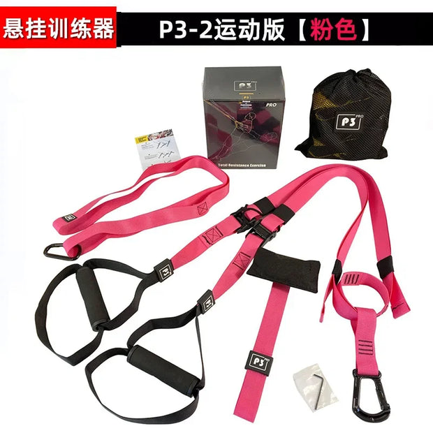 P3-Trx Suspension Training Belt Home Fitness Tension Band Tension Rope Resistance Band Suspension Training System Gym Equipment