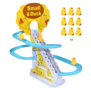 Duckling Electronic Assembly Ladder Track Toy Light Music Slide Track Roller Coaster Toy Children's Education Fun Toy Gift