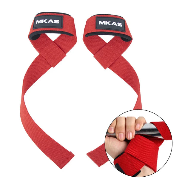 2Pcs Non-slip Strap Gym Dumbbell Workout Weights Lifting Straps Crossfit Fitness Equipment Wrist Wrap Lift Exercise Training