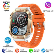 Men's New Military Bluetooth Call Smart Watch Outdoor Large Battery Sports Waterproof Compass Men's Electronic Smart Watch 2024