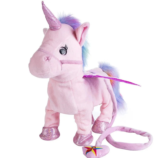 Unicorn Horse Cute Plush Robot Plush Unicorn with Music 35cm Toys for Girls Kids Walk Talking Plush Electric Children's Gifts