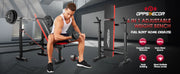 600lbs 6 in 1 Weight Bench Set with Squat Rack Adjustable Workout Bench with Leg Developer Preacher Curl Rack Fitness