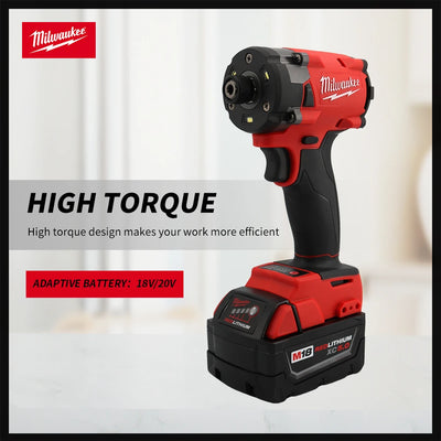 Milwaukee Brushless Impact Driver 18V 300NM  Motor Cordless Rechargeable Lithium battery Impact Wrench Screwdriver Power Tool