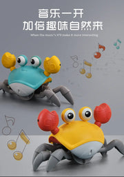 Cute Sensing Crawling Crab Baby Toys Interactive Walking Dancing with Music Automatically Avoid Obstacles Toys for Kids Toddler