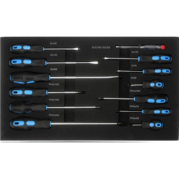 238pcs, Mechanic Cart, Rolling Box Socket Wrench Ratchet Plier Screwdriver, Set Mechanics Kit Organizer Workshop , Blu