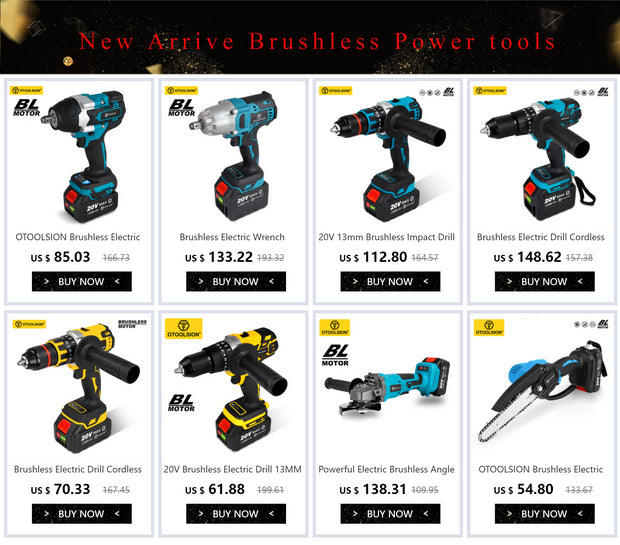 OTOOLSION 21V Electric Screwdriver Cordless Drill 2 Speed 25+3 Torque Impact Cordless Drill Lithium Ion Battery Power Tool