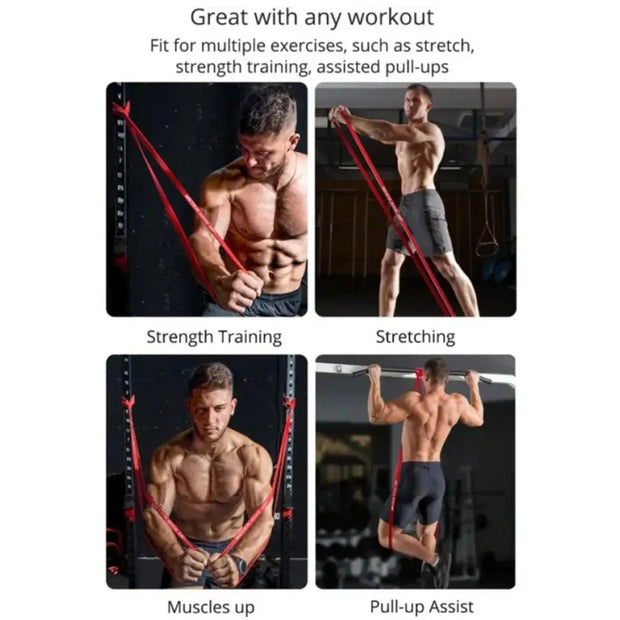 81 Inch Fitness Resistance Bands Rubber Elastic Expander Red Yoga Sport Bands Tension Equipment Exercise Gym Strength O6A2