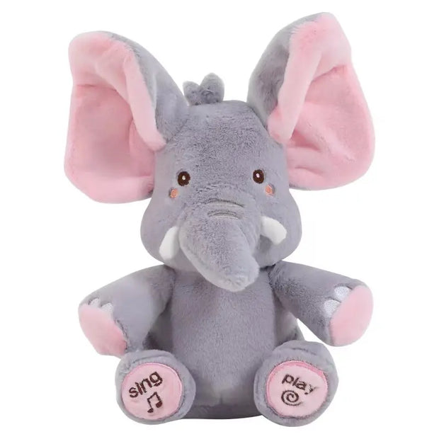 Animated Elephant Toys Plush Singing Elephant with Ears Moving Electric Plush Toy Cute Elephant Stuffed Animal Toy for Baby Gift