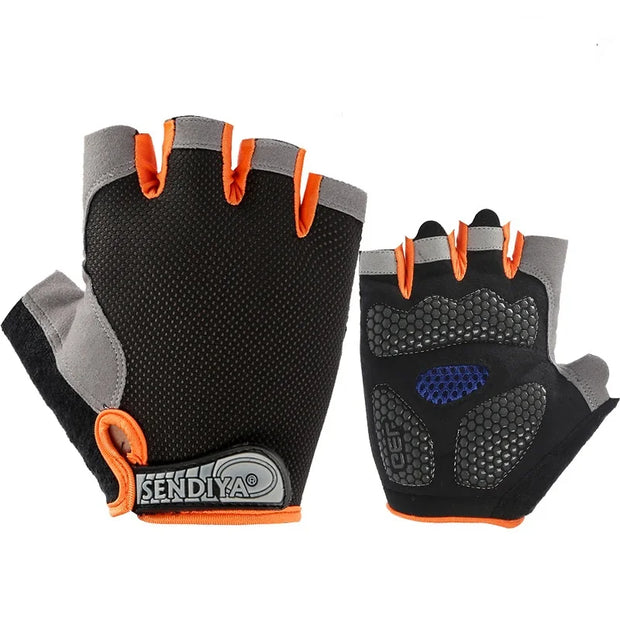 Half Finger Gym Dumbbells Gloves Men Women Body building Cross fit Exercise Sports Gloves for Cycling Bicycle Anti Slip gloves