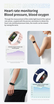 For Android IOS Smart Bracelet Women Smartwatch Men Heart Rate Blood Oxygen Waterproof Sport Smart Band Watch For Ladies +Gift