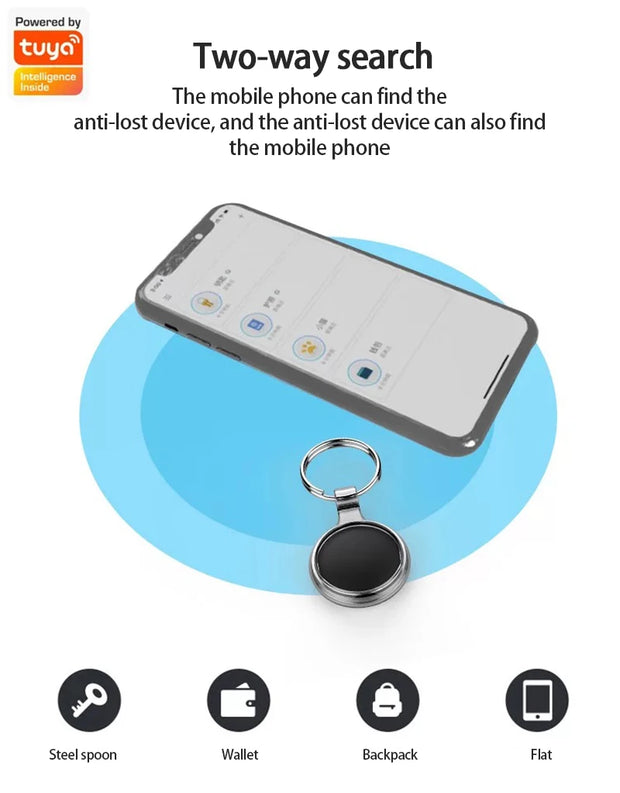 Tuya Mini Locator Bluetooth Smart Tags Key Device Pet Anti-lost Location Tracker Smart Tracker Item Finder For Smart Life