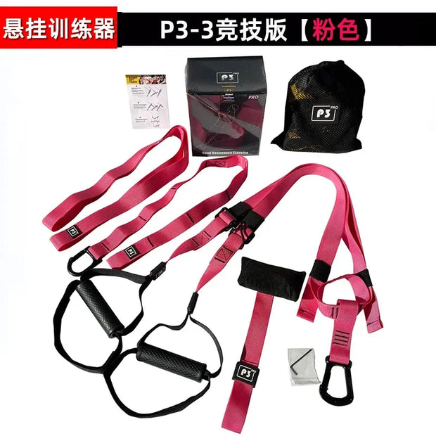 P3-Trx Suspension Training Belt Home Fitness Tension Band Tension Rope Resistance Band Suspension Training System Gym Equipment