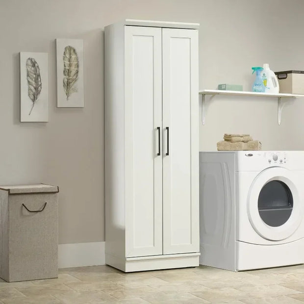 HomePlus Storage Cabinet/ Pantry cabinets, Soft White finish Accent Furniture›Storage Cabinets