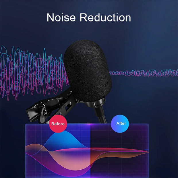 Lavalier Live Mini Microphone Recording Device Little Bee for iPhone iPad Xiaomi Android Smartphone DSLR Camera PC Notebook