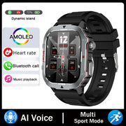 2024 New for Xiaomi Military Smart Watch Men Waterproof Outdoor Sports Fitness Tracker Health Monitor 2.19" BT Call Smartwatch