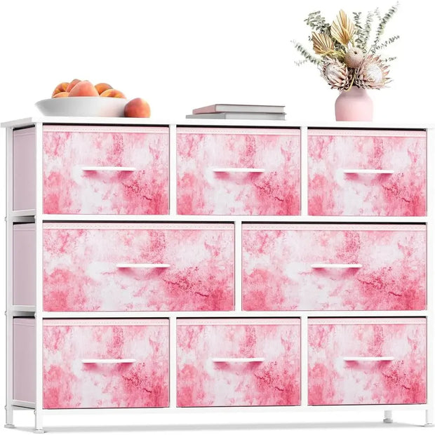 Kids Tie-Dye Fabric Drawer Dresser Storage Chest Bedroom Organizer Toys Closet Bin Box Shelf Children's Furniture Bag Playroom