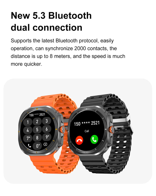 2024 New For Samsung Galaxy Watch 7 Ultra Smart Bracelet Men 32GB Memory GPS Trackr NFC AMOLED Screen Bluetooth call Smartwatchs