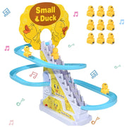 Duckling Electronic Assembly Ladder Track Toy Light Music Slide Track Roller Coaster Toy Children's Education Fun Toy Gift