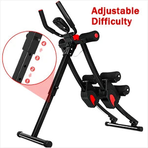 Ab Workout Equipment, Ab Machine Abdominal Exercise Equipment for Home Gym, Foldable Ab Crunch Waist Trainer for Stomach