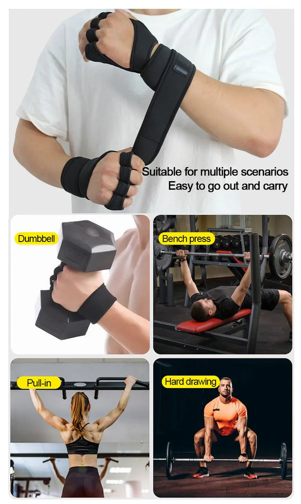 Training Sport Gloves for Men Women Workout Gloves Fitness Body Building Weightlifting Gym Hand Wrist Palm Protector Gloves