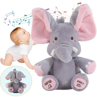 Animated Elephant Toys Plush Singing Elephant with Ears Moving Electric Plush Toy Cute Elephant Stuffed Animal Toy for Baby Gift