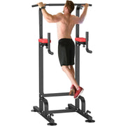 Power Tower Pull Up Bar Dip Station for Home Gym Adjustable Height Strength Training Workout Equipment