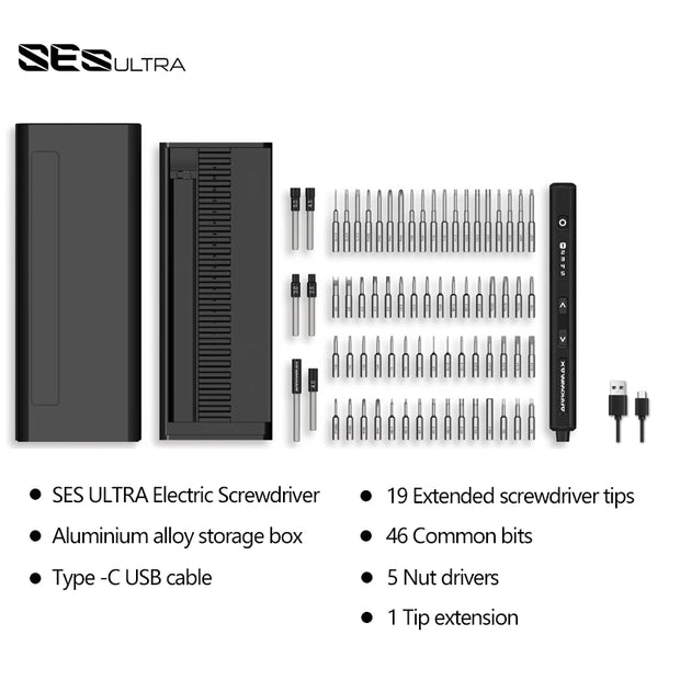 ARROWMAX 70 in 1 Mini Electric Screwdriver Precision Cordless Screwdriver Set for Phone Camera Laptop Watch Repair SES Ultra