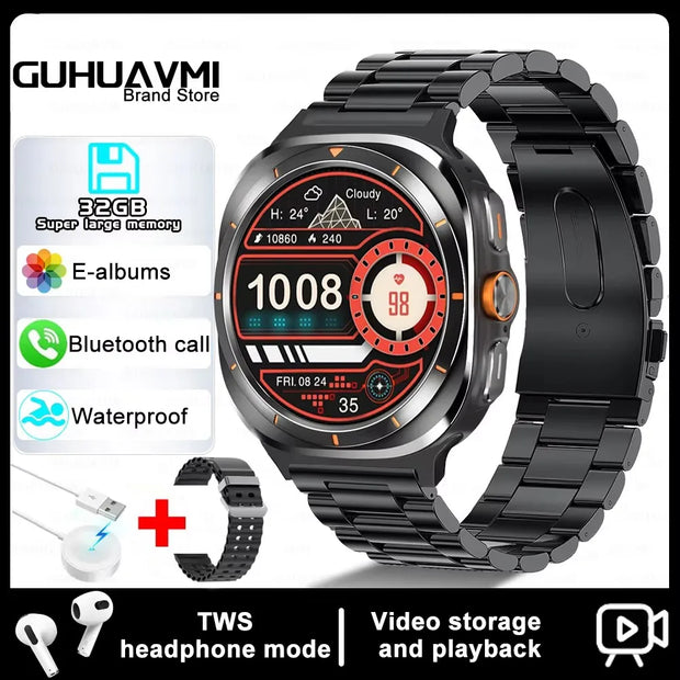 2024 New For Samsung Galaxy Watch 7 Ultra Smart Bracelet Men 32GB Memory GPS Trackr NFC AMOLED Screen Bluetooth call Smartwatchs