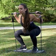 Gym - Portable Home Gym Strength Training Equipment, at Home Gym | All in One Gym - Resistance Bands, Base Holds Gym Bar