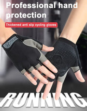 Fingerless Gym Training Gloves for Men Women Mtb Cycling Motorcycle Gloves Weight Lifting Fitness Gloves Bicycle Accessories