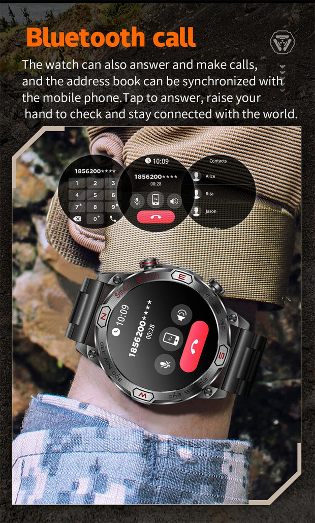 2024 New Real AMOLED Smart Watch Men 450 mAh Battery Fitness Tracker IP68 Waterproof Bluetooth Call Smartwatch For Huawei Xiaomi