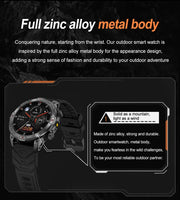 2024 For Xiaomi Outdoor Military Flashlight GPS Smart Watch Man AMOLED HD Screen Heart Rate BT Call 5ATM Waterproof Smartwatches