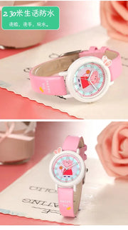 New Peppa Pig Children's Watch Waterproof Quartz Watch Activity Doll Toy Girl and Boy Cute Anime Watch Anime Gift