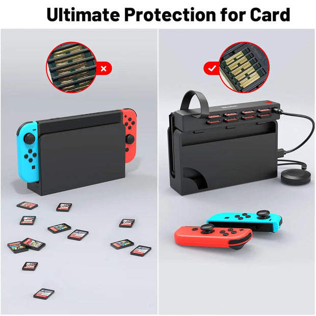 Unitek Switch Game Card Reader with Wireless Remote Control for Nintendo Switch OLED Docking Station to HDMI RJ45 PD 100W Charge