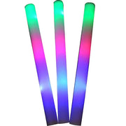 YMCtoys-LED Light Up Foam Sticks, Three Modes, Color Changing, Glow Party Supplies for Halloween, Raves